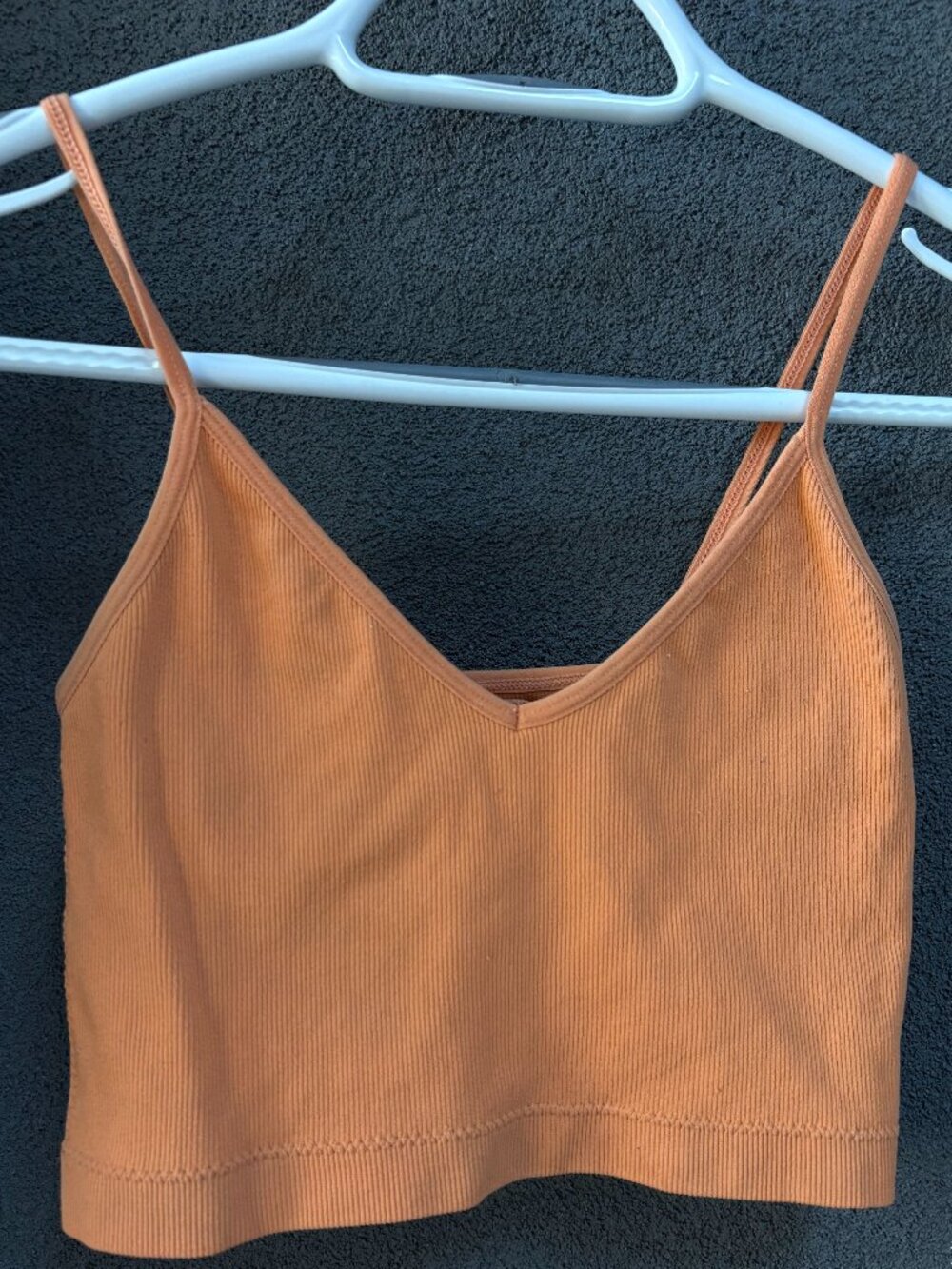 Garage Ribbed V-Neck Cropped Tank